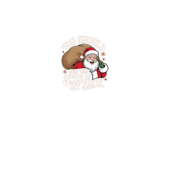 You Should See The Size Of My Sack Santa model negru pe tricou