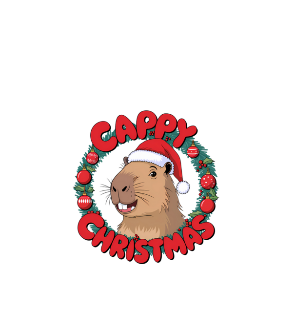Cappy Christmas 1 model alb pe tricou
