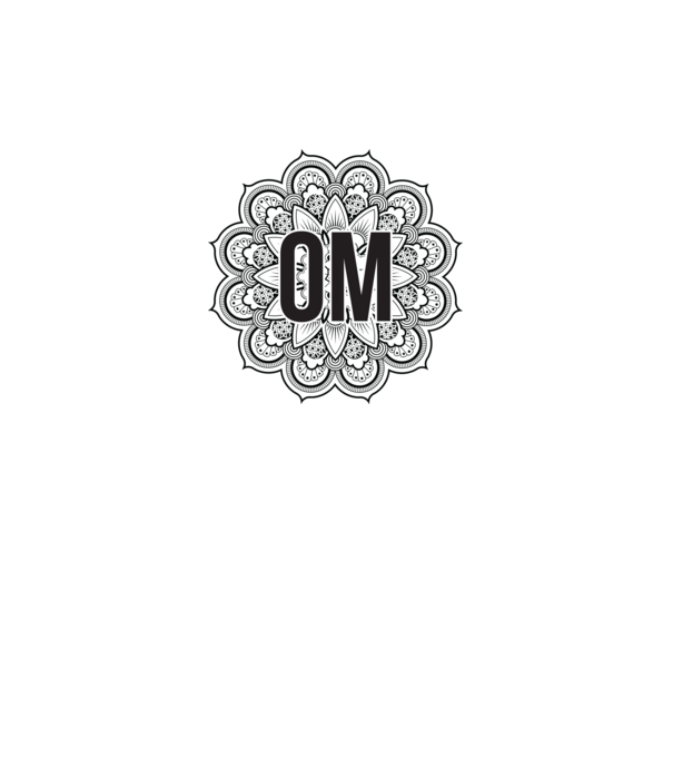OM Mandala model roz pe tricou