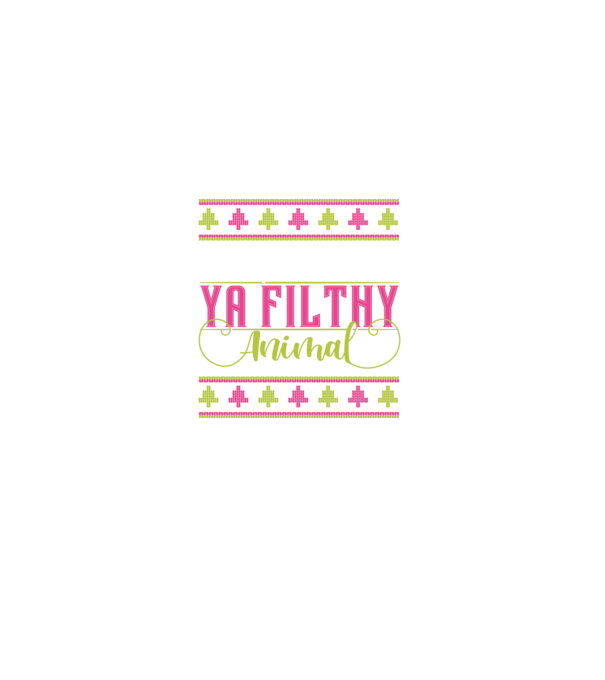 Merry Christmas Ya Filthy Animal model negru pe tricou