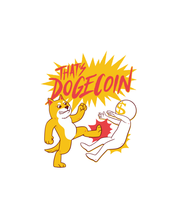 Thats Dogecoin model alb pe tricou