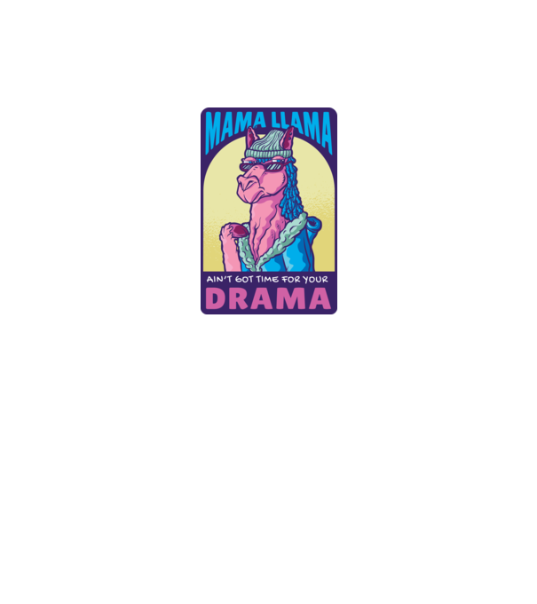 Mama Lama model alb pe tricou