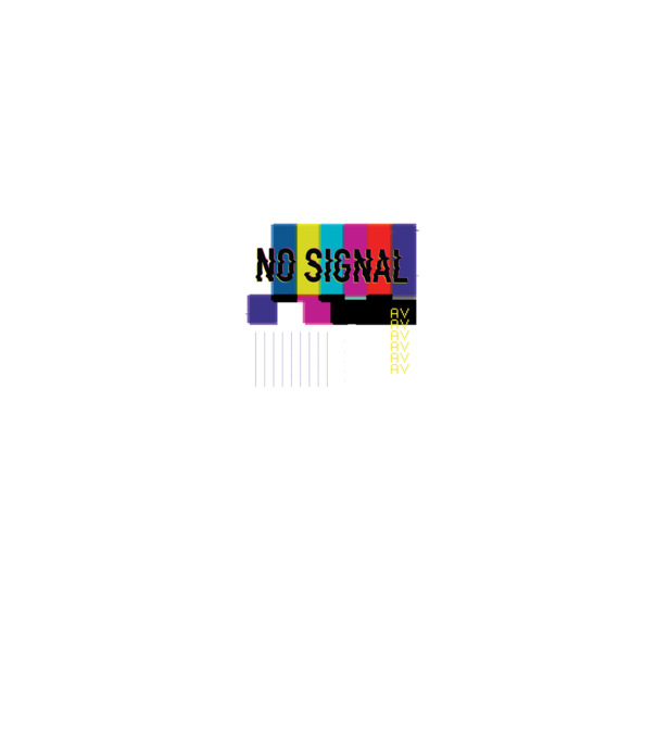 No Signal TV Eroare de transmisie model negru pe tricou