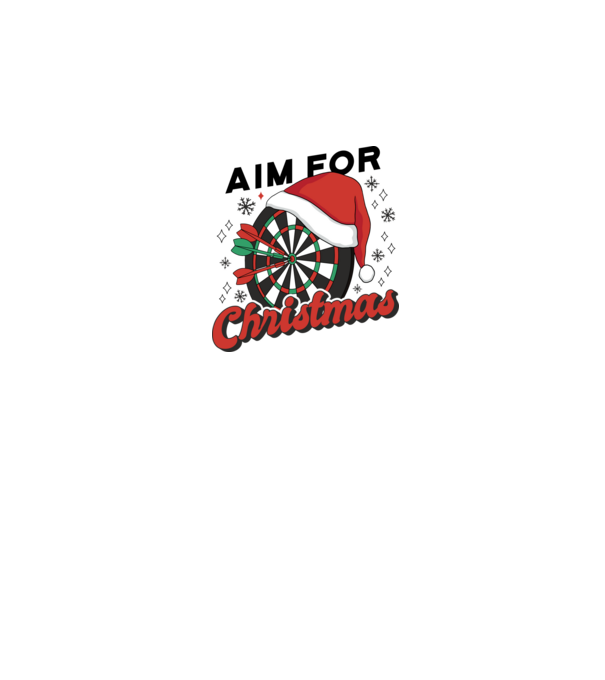 Darts Crăciun model alb pe tricou