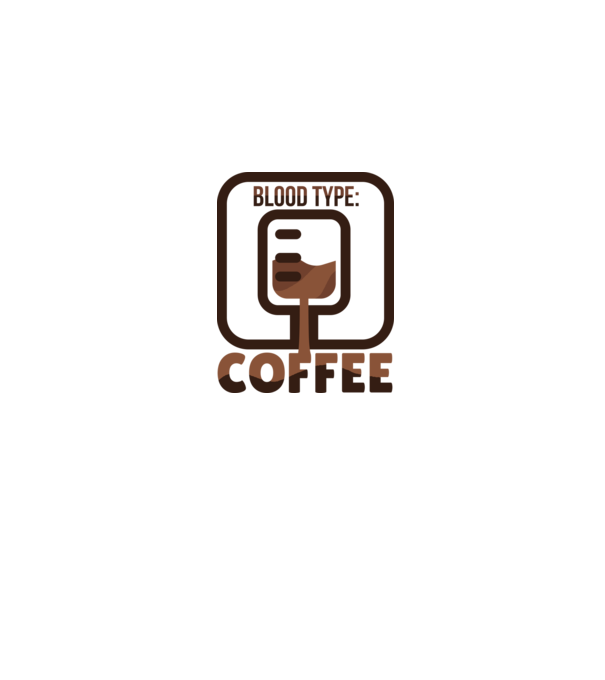 Grupa mea de sânge este cafeaua model gri pe tricou