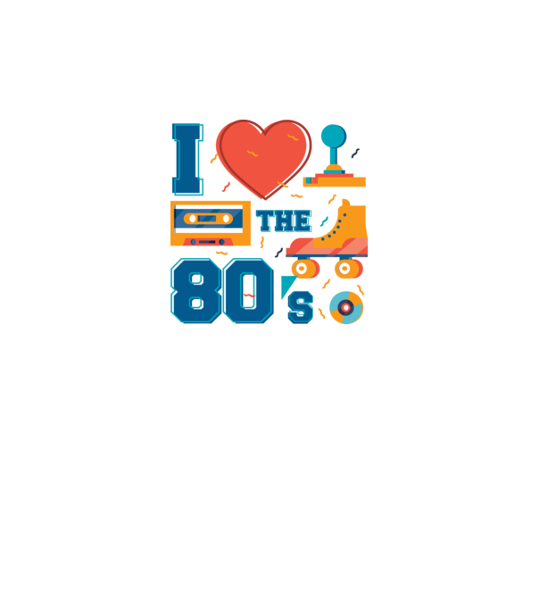 'I love the 80s - Iubesc anii ''80' model gri pe tricou