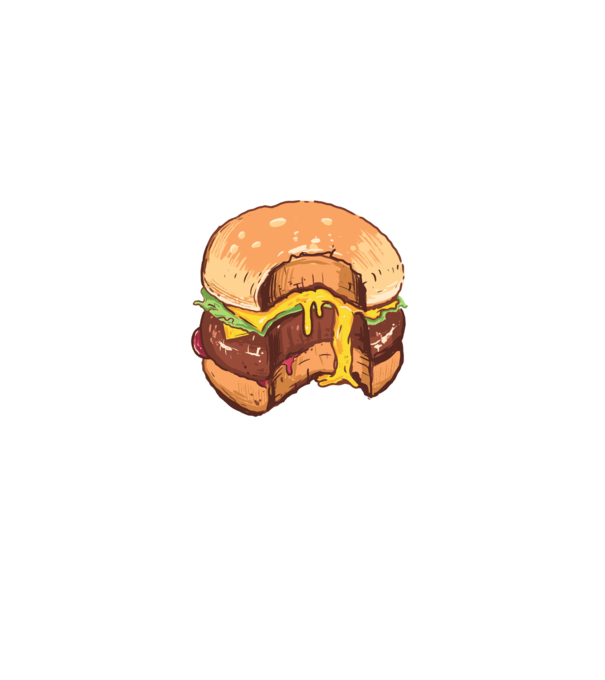 Hamburger model gri pe tricou