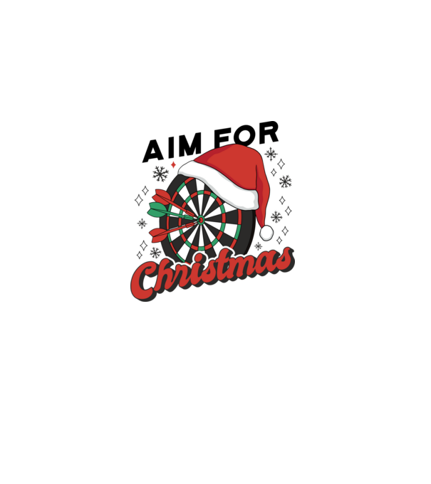 Darts Crăciun model alb pe tricou