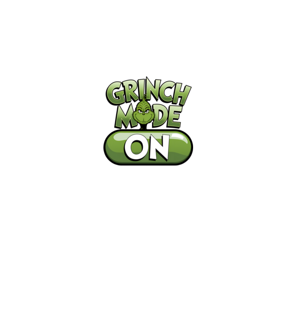 Grinch mode ON model negru pe tricou