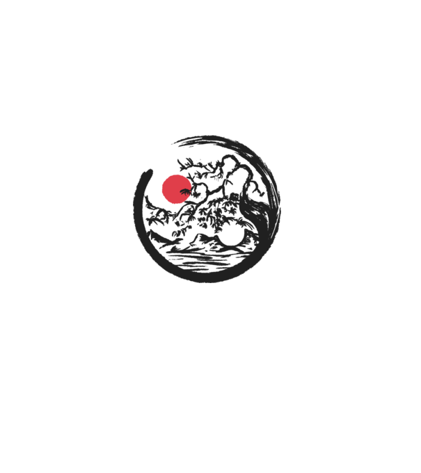 Yin-Yang Bonsai model alb pe tricou