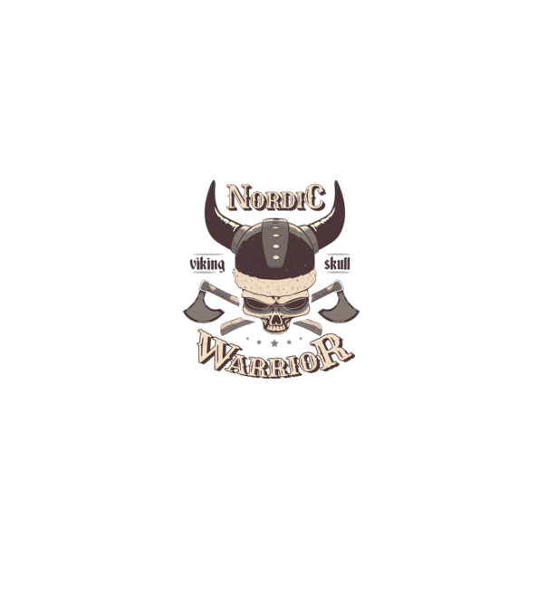 Nordic Warrior model negru pe tricou