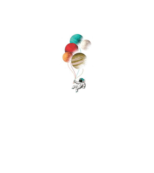Astronaut Balloons baloane astronaut model gri pe tricou