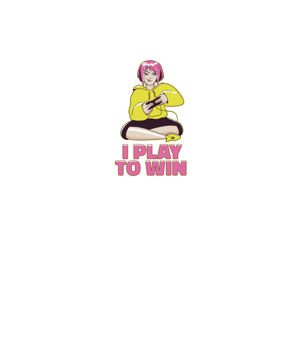 Anime fată Gamer model negru pe tricou