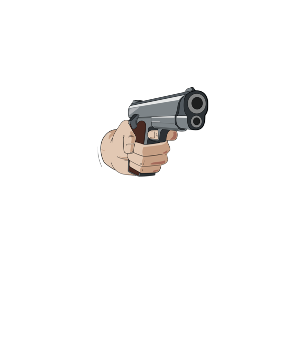 Pistol model gri pe tricou