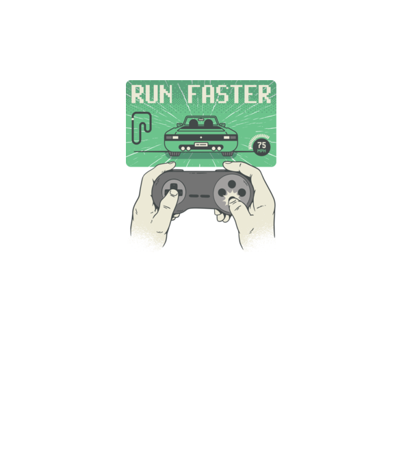 Retro gamer Outrun model verde pe tricou