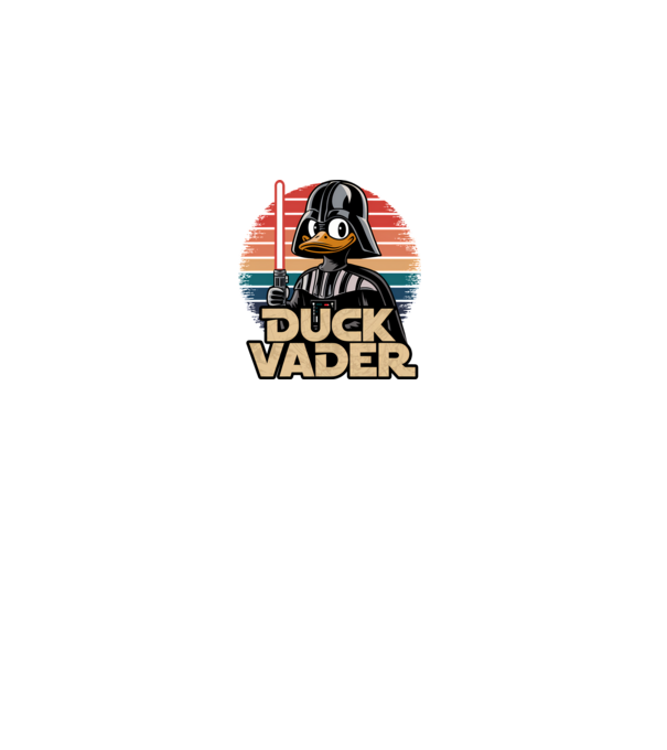 Duck Vader model negru pe tricou