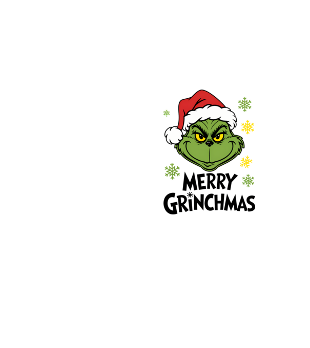 Merry Grinchmas Alb model galben neon pe tricou