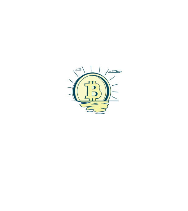 Bitcoin sunrise model alb/roșu pe tricou