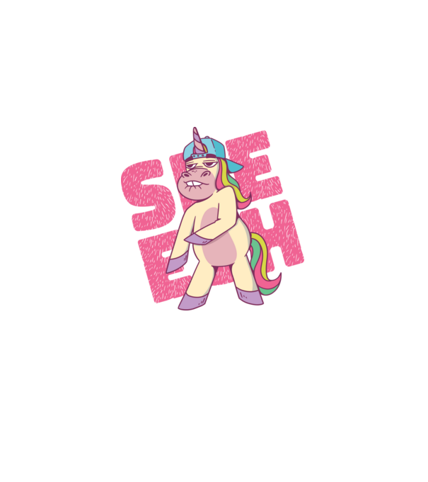 Unicorn Shesh model mov pe tricou