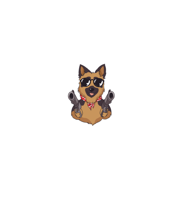 Pew Pew Pew Madafakas Ciobănesc german model negru pe tricou