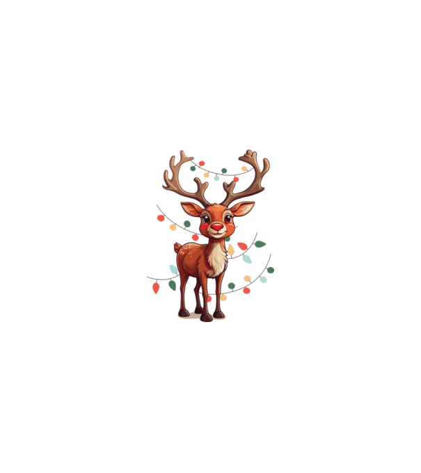 Festive Rudolph model nisipiu pe tricou
