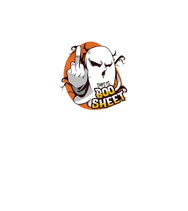 This is Boo Sheet Halloween model negru pe tricou