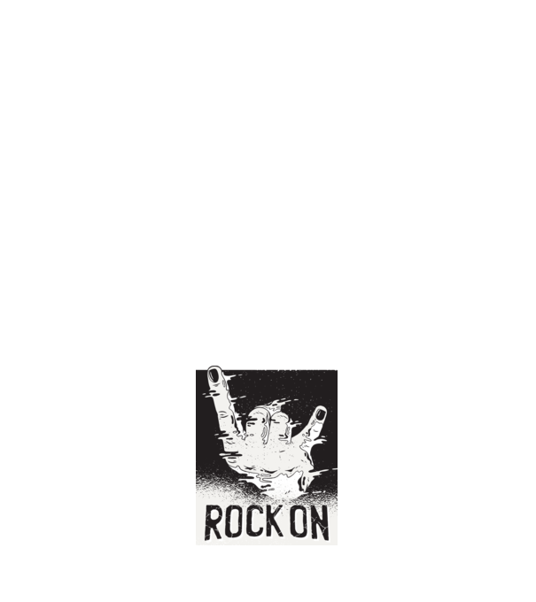 Rock On model negru pe tricou