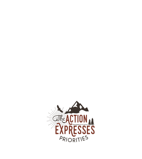 The action expresses priorities model negru pe tricou