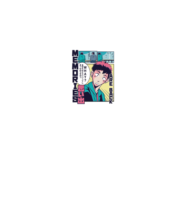 Anime Vaporwave benzi desenate model gri pe tricou