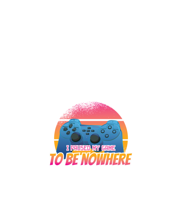 I paused my game to be nowhere model negru pe tricou