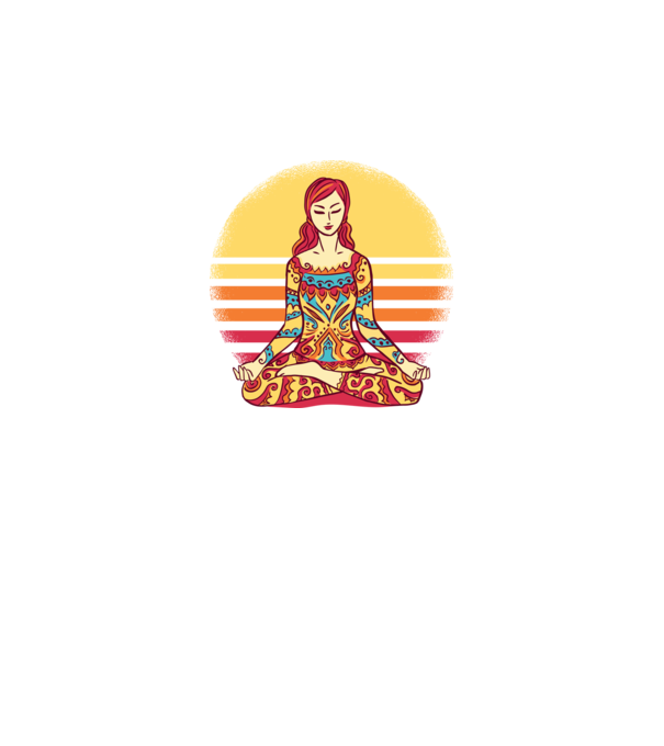 Mandala Yoga Meditație model negru pe tricou