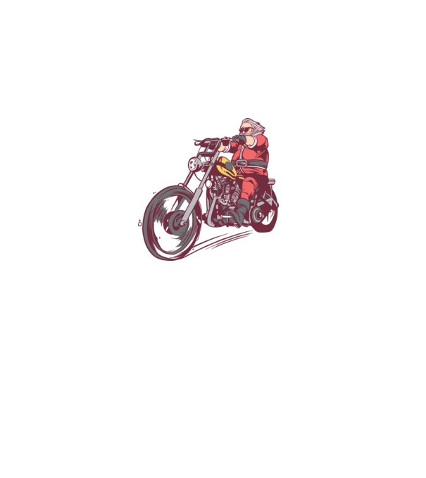 Moș Crăciun motociclist model gri pe tricou