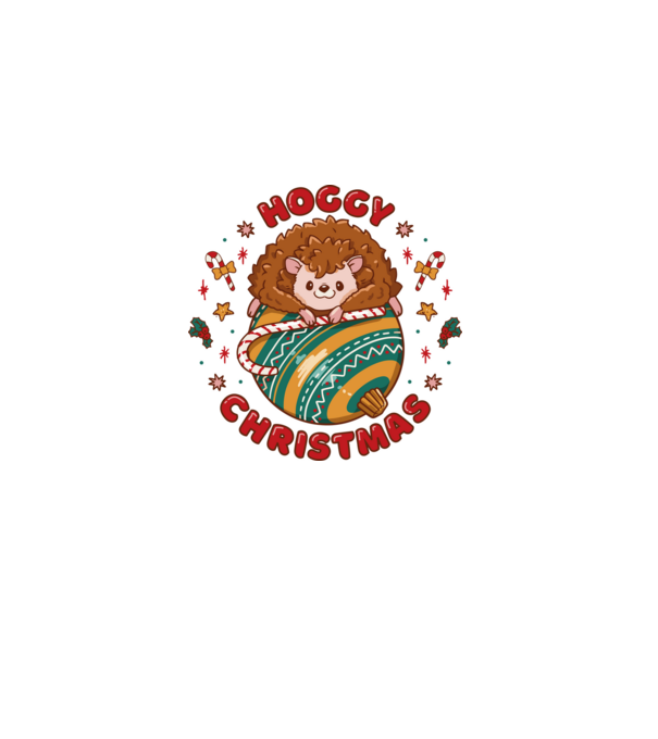 Hoggy Christmas Crăciun cu Arici model alb pe tricou