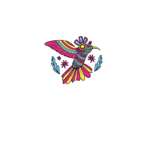 Mandala Colibri model negru pe tricou