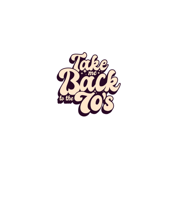 'Retro - Take me back to the 70''s' model albastru jeanși pe tricou