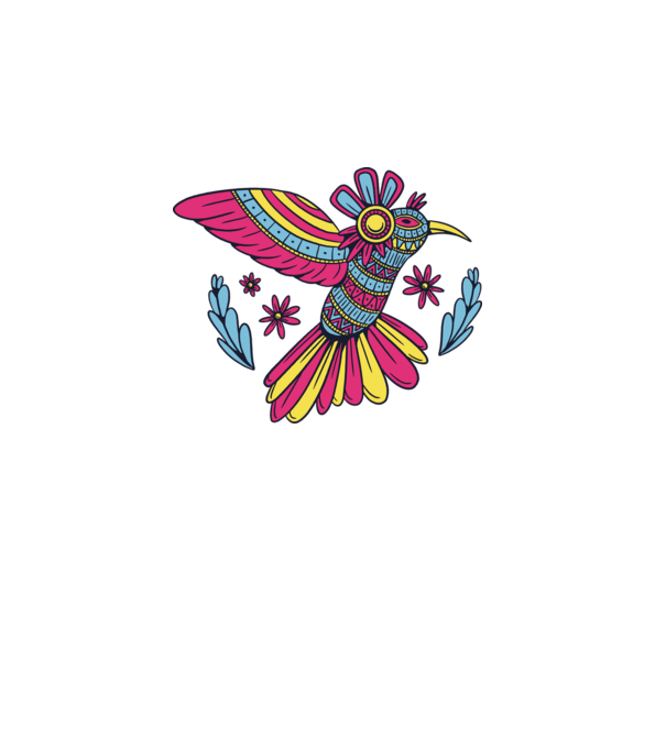 Mandala Colibri model turcoaz pe tricou