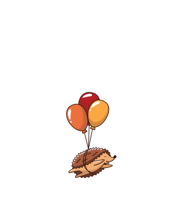 Arici cu balon model nisipiu pe tricou