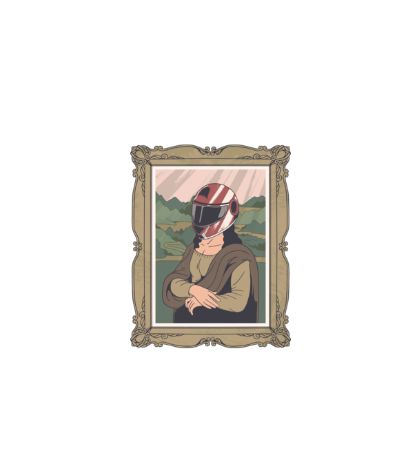Mona Lisa Concurent model negru pe tricou