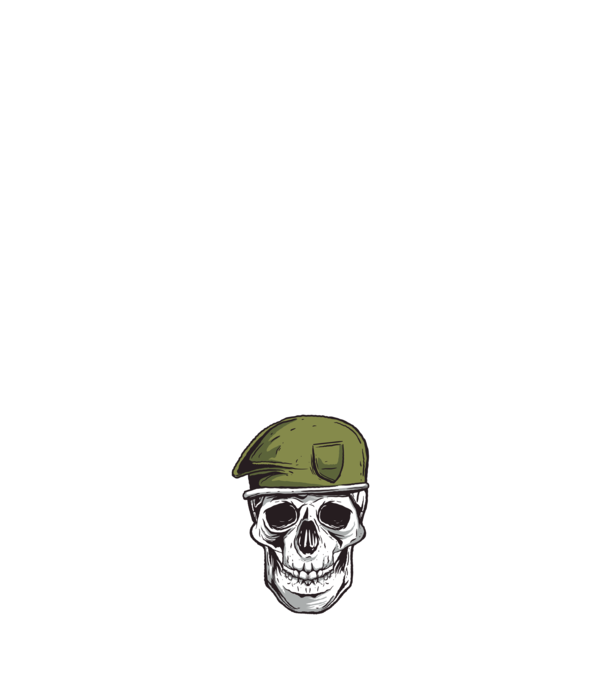 Craniu Soldat model negru pe tricou