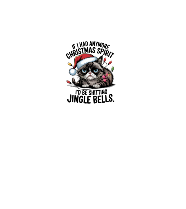 Christmas Spirit Grumpy Cat Alb model alb pe tricou
