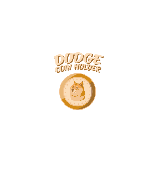 Doge Coin Holder model negru pe tricou
