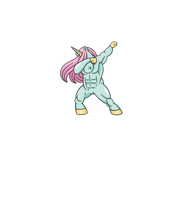 Unicorn Body Building DAB model gri pe tricou