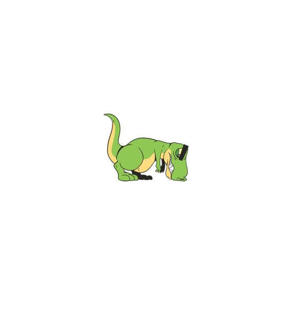 T-rex Push-up model verde pe tricou
