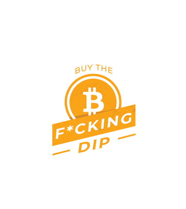 Bitcoin - Buy the fucking dip model negru pe tricou