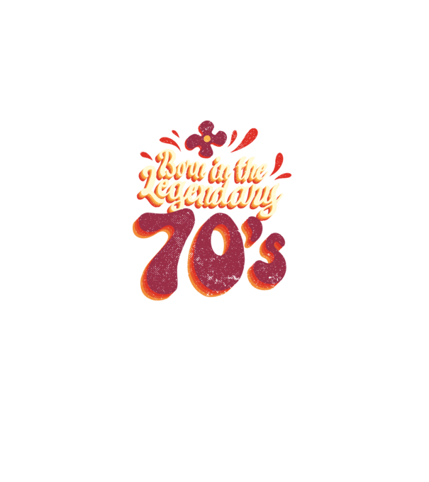 'Born in the Legendary 70''s' model negru pe tricou