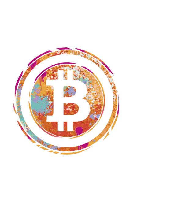 Bitcoin Watercolor model negru pe tricou