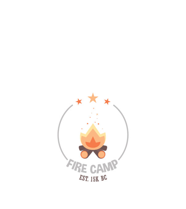 Fire Camp est. 15k BC model negru pe tricou