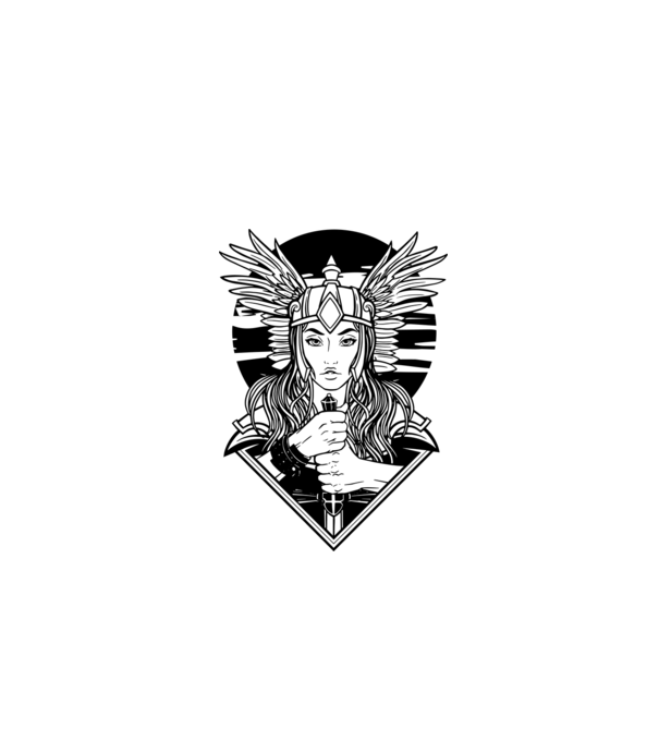 Zeița Valkyrie model gri pe tricou