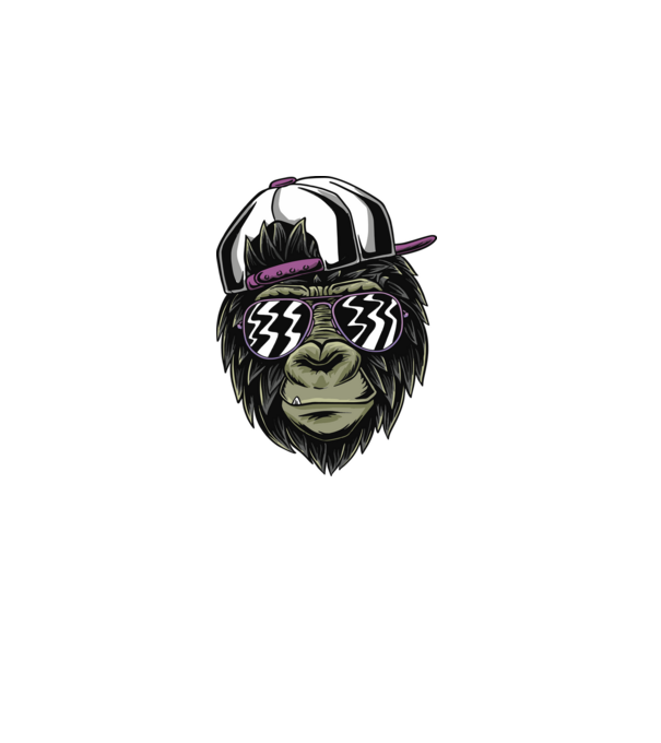 Cool Monkey model gri pe tricou