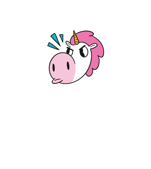 Unicorn supărat model gri pe tricou